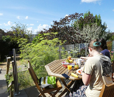 Breakfast on the patio